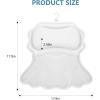 imageSetSail Bath Pillow Relaxing Bath Pillows for Tub Neck and Back Support Soft 4D Breathable Air Mesh Ergonomic Bathtub Pillow with 6 Strong Suction Cups and Hook Luxury Bathroom AccessoriesGreyWhite1