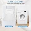 imageSetSail Bath Pillow Relaxing Bath Pillows for Tub Neck and Back Support Soft 4D Breathable Air Mesh Ergonomic Bathtub Pillow with 6 Strong Suction Cups and Hook Luxury Bathroom AccessoriesGreyWhite1