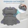 imageSetSail Bath Pillow Relaxing Bath Pillows for Tub Neck and Back Support Soft 4D Breathable Air Mesh Ergonomic Bathtub Pillow with 6 Strong Suction Cups and Hook Luxury Bathroom AccessoriesGreyGrey2