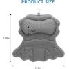 imageSetSail Bath Pillow Relaxing Bath Pillows for Tub Neck and Back Support Soft 4D Breathable Air Mesh Ergonomic Bathtub Pillow with 6 Strong Suction Cups and Hook Luxury Bathroom AccessoriesGreyGrey2