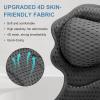 imageSetSail Bath Pillow Relaxing Bath Pillows for Tub Neck and Back Support Soft 4D Breathable Air Mesh Ergonomic Bathtub Pillow with 6 Strong Suction Cups and Hook Luxury Bathroom AccessoriesGreyBlack3