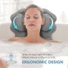 imageSetSail Bath Pillow Relaxing Bath Pillows for Tub Neck and Back Support Soft 4D Breathable Air Mesh Ergonomic Bathtub Pillow with 6 Strong Suction Cups and Hook Luxury Bathroom AccessoriesGreyGrey2