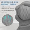 imageSetSail Bath Pillow Relaxing Bath Pillows for Tub Neck and Back Support Soft 4D Breathable Air Mesh Ergonomic Bathtub Pillow with 6 Strong Suction Cups and Hook Luxury Bathroom AccessoriesGreyGrey2