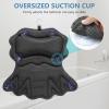 imageSetSail Bath Pillow Relaxing Bath Pillows for Tub Neck and Back Support Soft 4D Breathable Air Mesh Ergonomic Bathtub Pillow with 6 Strong Suction Cups and Hook Luxury Bathroom AccessoriesGreyBlack3