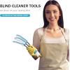 imageSetSail Blind Duster Blind Cleaner Duster and Brush Kit with 2pcs Removable Microfiber Sleeves Groove Gap Cleaning Tool for Household Cleaning Window Blind Cleaning Air Conditioner CleanerBlind Duster