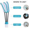 imageSetSail Blind Duster Blind Cleaner Duster and Brush Kit with 2pcs Removable Microfiber Sleeves Groove Gap Cleaning Tool for Household Cleaning Window Blind Cleaning Air Conditioner CleanerBlind Duster