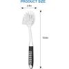 imageSetSail Dish Brush with Handle 2 Pack Stiff Bristles Dish Scrubber with Builtin Scraper Dish Scrub Brushes for Cleaning Dishes Pots and Pans Kitchen SinkBlackwhite