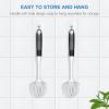 imageSetSail Dish Brush with Handle 2 Pack Stiff Bristles Dish Scrubber with Builtin Scraper Dish Scrub Brushes for Cleaning Dishes Pots and Pans Kitchen SinkBlackwhite