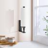 imageSetSail Paper Towel Holder Under Cabinet Single Hand Operable with Adjustable Damper Easy Tear Paper Towel Holder Wall Mount for Kitchen Bathroom Adhesive or Screw SilverBlack