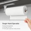 imageSetSail Paper Towel Holder Under Cabinet Single Hand Operable with Adjustable Damper Easy Tear Paper Towel Holder Wall Mount for Kitchen Bathroom Adhesive or Screw SilverSilver