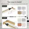 imageSetSail Paper Towel Holder Under Cabinet Single Hand Operable with Adjustable Damper Easy Tear Paper Towel Holder Wall Mount for Kitchen Bathroom Adhesive or Screw SilverGold