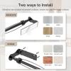 imageSetSail Paper Towel Holder Under Cabinet Single Hand Operable with Adjustable Damper Easy Tear Paper Towel Holder Wall Mount for Kitchen Bathroom Adhesive or Screw SilverBlack