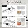imageSetSail Paper Towel Holder Under Cabinet Single Hand Operable with Adjustable Damper Easy Tear Paper Towel Holder Wall Mount for Kitchen Bathroom Adhesive or Screw SilverSilver