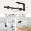 imageSetSail Paper Towel Holder Under Cabinet Single Hand Operable with Adjustable Damper Easy Tear Paper Towel Holder Wall Mount for Kitchen Bathroom Adhesive or Screw SilverBlack