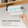 imageSetSail Paper Towel Holder Under Cabinet Single Hand Operable with Adjustable Damper Easy Tear Paper Towel Holder Wall Mount for Kitchen Bathroom Adhesive or Screw SilverBlack