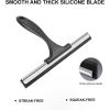 imageSetSail Shower Squeegee for Glass Doors Stainless Steel Squeegee for Shower Glass AllPurpose Window Squeegee for Tile Shower Walls Bathroom Sink Mirror Car Window Cleaning 12 InchesSilverblack