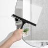 imageSetSail Shower Squeegee for Glass Doors Stainless Steel Squeegee for Shower Glass AllPurpose Window Squeegee for Tile Shower Walls Bathroom Sink Mirror Car Window Cleaning 12 InchesAllblack