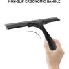 imageSetSail Shower Squeegee for Glass Doors Stainless Steel Squeegee for Shower Glass AllPurpose Window Squeegee for Tile Shower Walls Bathroom Sink Mirror Car Window Cleaning 12 InchesAllblack