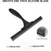 imageSetSail Shower Squeegee for Glass Doors Stainless Steel Squeegee for Shower Glass AllPurpose Window Squeegee for Tile Shower Walls Bathroom Sink Mirror Car Window Cleaning 12 InchesAllblack