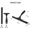 imageSetSail Shower Squeegee for Glass Doors Stainless Steel Squeegee for Shower Glass AllPurpose Window Squeegee for Tile Shower Walls Bathroom Sink Mirror Car Window Cleaning 12 InchesAllblack