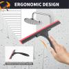 imageSetSail Shower Squeegee for Glass Doors Stainless Steel Squeegee for Shower Glass Door AllPurpose Window Squeegee for Tile Shower Walls Sink Mirror Bathroom Car Window Cleaning 12 Inches