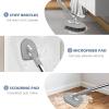 imageSetSail Floor Scrub Brush 3In1 Tile Tub Floor Scrubber with 52inch Adjustable Long Handle Shower Cleaner Brush and 3 Detachable Replacement Brush Heads for Cleaning Bathroom Kitchen Walls Tub TileGray