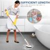 imageSetSail Floor Scrub Brush 3In1 Tile Tub Floor Scrubber with 52inch Adjustable Long Handle Shower Cleaner Brush and 3 Detachable Replacement Brush Heads for Cleaning Bathroom Kitchen Walls Tub TileOrange