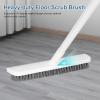 imageSetSail Floor Scrub Brush with 48Inch Long Adjustable Handle 2 in 1 Scrape Brush Stiff Bristle Floor Scrubber for Cleaning Shower Bathroom Garage Kitchen Wall Deck Tub TileWhiteGreyWhitegrey