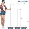 imageSetSail Floor Scrub Brush with 48Inch Long Adjustable Handle 2 in 1 Scrape Brush Stiff Bristle Floor Scrubber for Cleaning Shower Bathroom Garage Kitchen Wall Deck Tub TileWhiteGreyWhitegrey