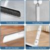 imageSetSail Floor Scrub Brush with 48Inch Long Adjustable Handle 2 in 1 Scrape Brush Stiff Bristle Floor Scrubber for Cleaning Shower Bathroom Garage Kitchen Wall Deck Tub TileWhiteGreyWhitegrey