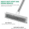imageSetSail Floor Scrub Brush with 51Inch Long Adjustable Handle 2 in 1 Scrape Brush Stiff Bristle Floor Scrubber for Cleaning Shower Bathroom Garage Kitchen Wall Deck Tub TileWhiteGrey10in