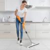 imageSetSail Floor Scrub Brush with 51Inch Long Adjustable Handle 2 in 1 Scrape Brush Stiff Bristle Floor Scrubber for Cleaning Shower Bathroom Garage Kitchen Wall Deck Tub TileWhiteBlack12in
