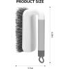 imageSetSail Scrub Brush Heavy Duty Cleaning Brushes with Handle Comfort Grip Shower Scrubber for Cleaning Bathroom Tub Kitchen Sink Floor Carpet 2 Pack BlueGrey2 Pack