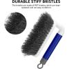 imageSetSail Scrub Brush Heavy Duty Cleaning Brushes with Handle Comfort Grip Shower Scrubber for Cleaning Bathroom Tub Kitchen Sink Floor Carpet 2 Pack BlueBlue2 Pack
