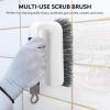 imageSetSail Scrub Brush Heavy Duty Cleaning Brushes with Handle Comfort Grip Shower Scrubber for Cleaning Bathroom Tub Kitchen Sink Floor Carpet 2 Pack BlueBlue2 Pack