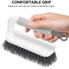 imageSetSail Scrub Brush Heavy Duty Cleaning Brushes with Handle Comfort Grip Shower Scrubber for Cleaning Bathroom Tub Kitchen Sink Floor Carpet 2 Pack BlueGrey2 Pack