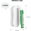 imageSetSail Scrub Brush HeavyDuty Scrub Brushes for Cleaning with Stiff Bristles Cleaning Brush for Shower Bathroom Carpet Kitchen and Bathtub Scrubber  2 PackGreen White2pack