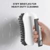 imageSetSail Scrub Brush HeavyDuty Scrub Brushes for Cleaning with Stiff Bristles Cleaning Brush for Shower Bathroom Carpet Kitchen and Bathtub Scrubber  2 PackBlack2pack