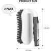 imageSetSail Scrub Brush HeavyDuty Scrub Brushes for Cleaning with Stiff Bristles Cleaning Brush for Shower Bathroom Carpet Kitchen and Bathtub Scrubber  2 PackBlack2pack