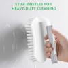 imageSetSail Scrub Brush HeavyDuty Scrub Brushes for Cleaning with Stiff Bristles Cleaning Brush for Shower Bathroom Carpet Kitchen and Bathtub Scrubber  2 PackGrey White2pack