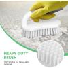 imageSetSail Scrub Brush HeavyDuty Scrub Brushes for Cleaning with Stiff Bristles Cleaning Brush for Shower Bathroom Carpet Kitchen and Bathtub Scrubber  2 PackGrey White2pack