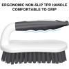 imageSetSail Scrub Brush HeavyDuty Scrub Brushes for Cleaning with Stiff Bristles Cleaning Brush for Shower Bathroom Carpet Kitchen and Bathtub Scrubber  2 PackBlack2pack