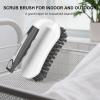 imageSetSail Scrub Brush HeavyDuty Scrub Brushes for Cleaning with Stiff Bristles Cleaning Brush for Shower Bathroom Carpet Kitchen and Bathtub Scrubber  2 PackBlack2pack