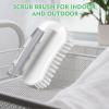 imageSetSail Scrub Brush HeavyDuty Scrub Brushes for Cleaning with Stiff Bristles Cleaning Brush for Shower Bathroom Carpet Kitchen and Bathtub Scrubber  2 PackGrey White2pack