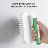 imageSetSail Scrub Brush HeavyDuty Scrub Brushes for Cleaning with Stiff Bristles Cleaning Brush for Shower Bathroom Carpet Kitchen and Bathtub Scrubber  2 PackGreen White2pack