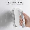 imageSetSail Scrub Brush HeavyDuty Scrub Brushes for Cleaning with Stiff Bristles Cleaning Brush for Shower Bathroom Carpet Kitchen and Bathtub Scrubber  2 PackAll Grey2pack