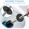 imageSetSail Toilet Brush Compact Size Toilet Bowl Brush and Holder Toilet Brushes for Bathroom with 304 Stainless Steel Handle Toilet Cleaner Brush with Durable Scrubbing Bristles SplashProof2 Packs1