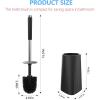 imageSetSail Toilet Brush Compact Size Toilet Bowl Brush and Holder Toilet Brushes for Bathroom with 304 Stainless Steel Handle Toilet Cleaner Brush with Durable Scrubbing Bristles SplashProof2 Packs