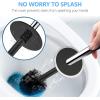 imageSetSail Toilet Brush Compact Size Toilet Bowl Brush and Holder Toilet Brushes for Bathroom with 304 Stainless Steel Handle Toilet Cleaner Brush with Durable Scrubbing Bristles SplashProof2 Packs