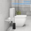 imageSetSail Toilet Brush Compact Size Toilet Bowl Brush and Holder Toilet Brushes for Bathroom with 304 Stainless Steel Handle Toilet Cleaner Brush with Durable Scrubbing Bristles SplashProof2 Packs1